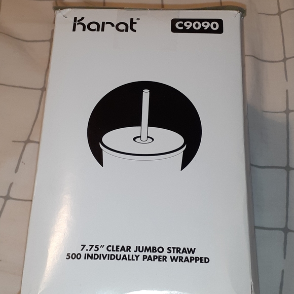 $8 LIMITED TIME OFFER Karat 7.75'' Jumbo Straws Paper Wrapped New - Picture 2 of 2